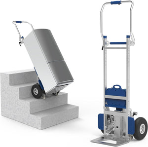 ZW7200GC Electric Stair Climbing Hand Trucks, 440LBS Capacity Heavy Duty with Brakes & Foldable Handle & Solid Tyres