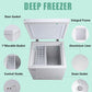 KRIB BLING 3.5 Cu.Ft Chest Freezer 7 Gears Temperature Control(-18°F to -46°F), with a Removable Basket, for House, Kitchen, Garage, Basement, Shop