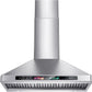 900 CFM Wall Mount Range Hood with Voice/Gesture/Touch Control,4 Speed Exhaust Fan& Adjustable Lights, Memory Mode, Ducted/Ductless Convertible