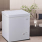 KRIB BLING 3.5 Cu.Ft Chest Freezer 7 Gears Temperature Control(-18°F to -46°F), with a Removable Basket, for House, Kitchen, Garage, Basement, Shop