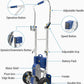 ZW7170GFC Electric Folding Stair Climbing Hand Trucks, 375lbs Load Heavy Duty, with Brakes