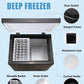 KRIB BLING 5.0 Cu.Ft Chest Freezer with 7 Gears Temperature Control(-16°F to -48°F), with a Removable Basket, for House, Kitchen, Garage, Basement, Shop