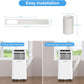 10,000 BTU+WIFI  3-in-1 Portable Air Conditioners for Room Up to 450 Sq.Ft, Exhaust Hose & Window Installation Kit Included