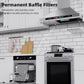 900 CFM Wall Mount Range Hood with Voice/Gesture/Touch Control,4 Speed Exhaust Fan, Ducted/Ductless Convertible, Memory Mode