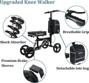 Economy Foldable Knee Scooter  for Foot Injuries Adult Best Crutches Alternative